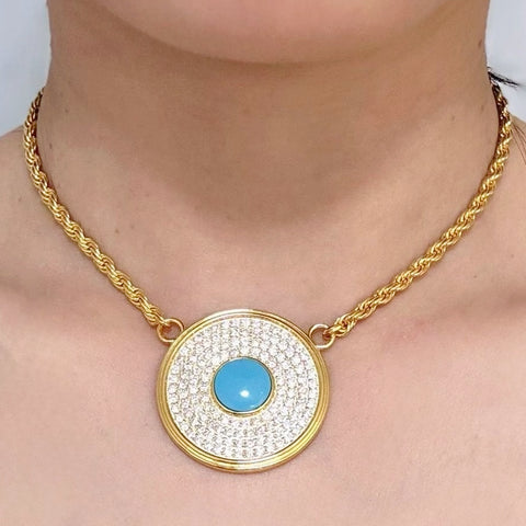 THE ROUND EVIL EYE NECKLACE