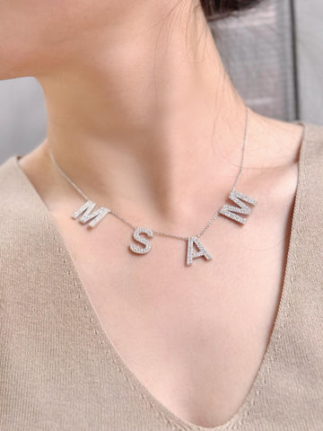 M, S, A, M Cable Chain Necklace