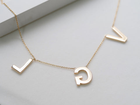 V, G, L Cable Chain Necklace