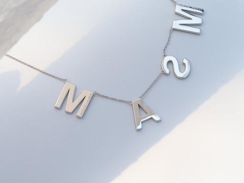 M, S, A, M Cable Chain Necklace