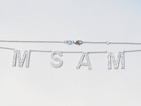 M, S, A, M Cable Chain Necklace