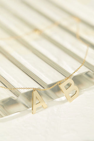 A, B Cable Chain Necklace