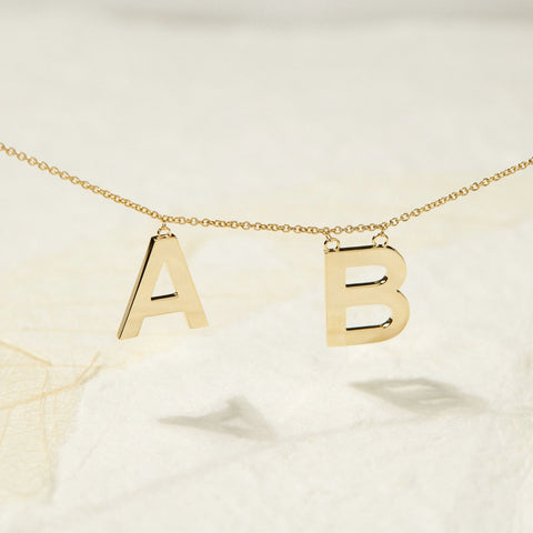 A, B Cable Chain Necklace