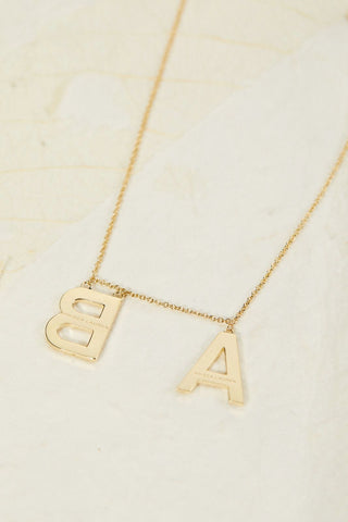 A, B Cable Chain Necklace