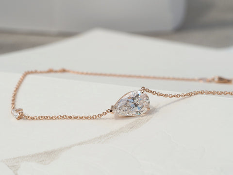 3ct Pear-Shaped Diamond Necklace