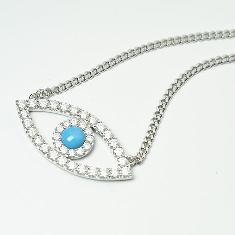 The Evil Eye Necklace - 18K white gold