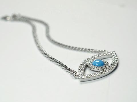 The Evil Eye Necklace - 18K white gold