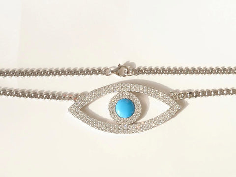 THE OVAL EVIL EYE NECKLACE
