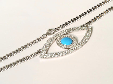 THE OVAL EVIL EYE NECKLACE