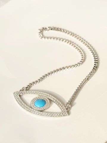 THE OVAL EVIL EYE NECKLACE
