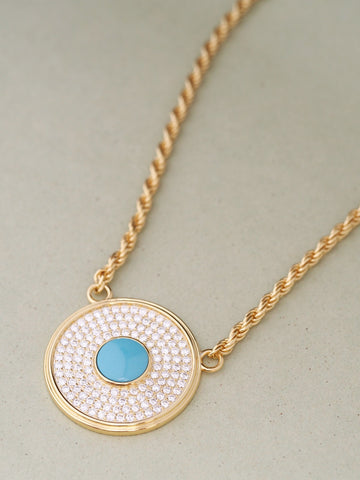 THE ROUND EVIL EYE NECKLACE