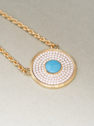 THE ROUND EVIL EYE NECKLACE