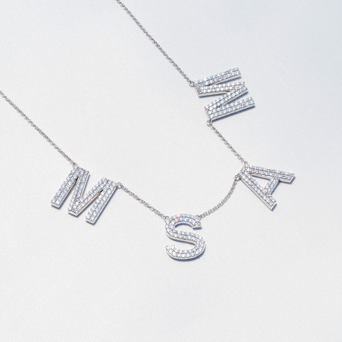 M, S, A, M Cable Chain Necklace