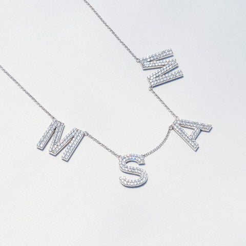M, S, A, M Cable Chain Necklace