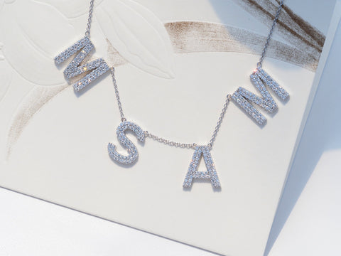 M, S, A, M Cable Chain Necklace